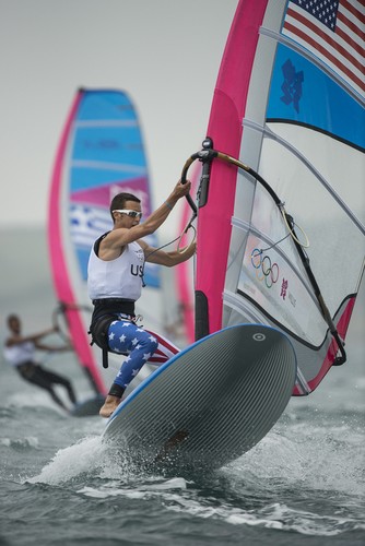 2012 Olympic’s Weymouth<br />
RSX Men Day 1 USA’s Robert Willis - the RS:X is one of the most athletic of the Olympic events © Juerg Kaufmann go4image.com http://www.go4image.com